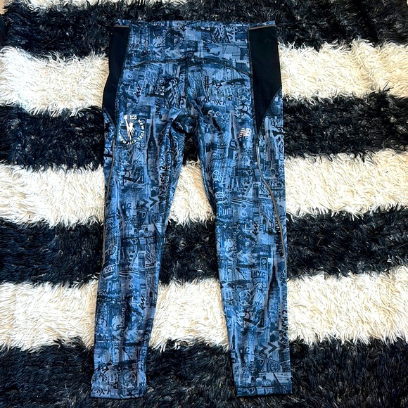 New Balance NYC Marathon Print Leggings, Large - Picture 1 of 5